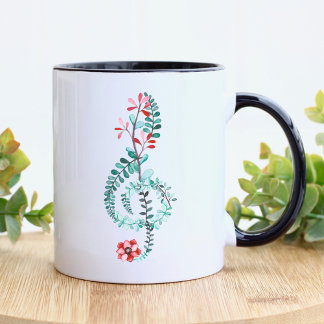 Treble Clef Music Gift Musician Teacher Band Tasse