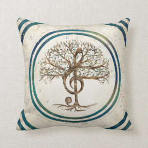 Treble Clef Music Tree Kissen