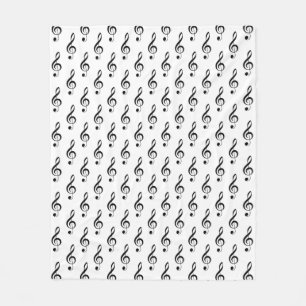 Treble Clef Musical Fleece Blanket