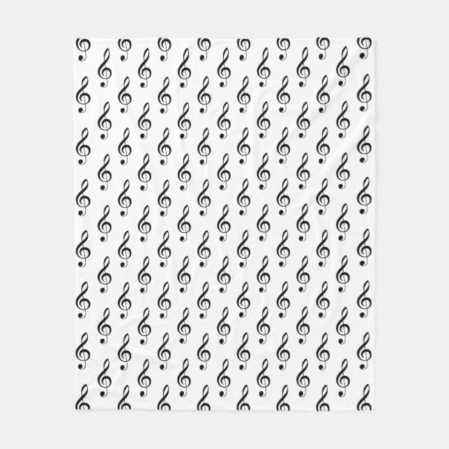 Treble Clef Musical Fleece Blanket (Vorderseite)