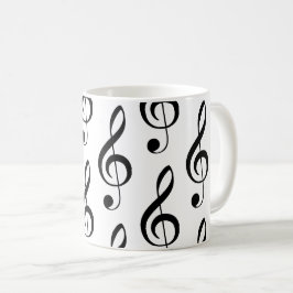 Treble Clef Musical Music Lover Singer Piano Tasse