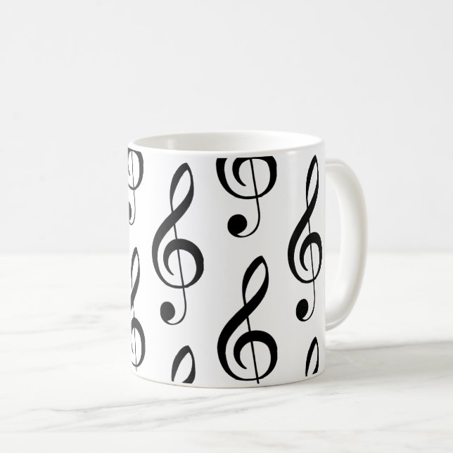 Treble Clef Musical Music Lover Singer Piano Tasse (VorderseiteRechts)