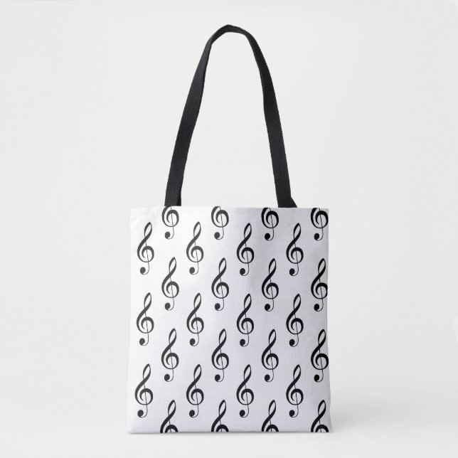 Treble Clef Musical Tote Bag (Vorderseite)