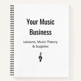 Treble Clef Musician Music Business Schwarz-weiß Notizbuch