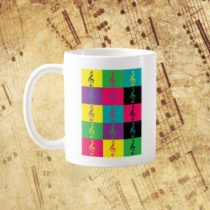 Treble Clef Musikmuster Kaffeetasse