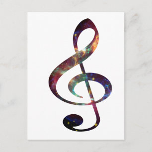 Treble Clef nebula 1 Postkarte