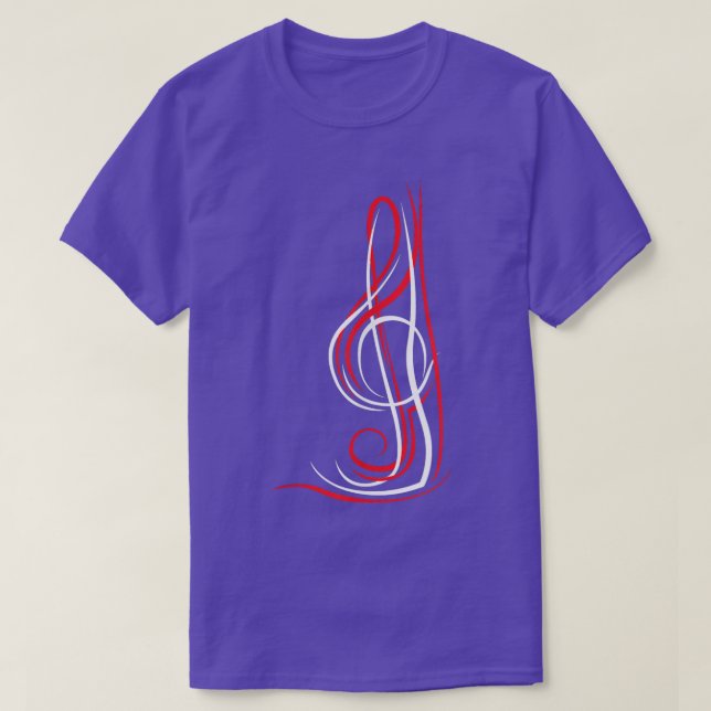 Treble Clef Note Music  T-Shirt (Design vorne)