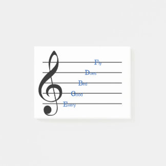 Treble Clef Post-it Notes (Line Rhymes) Post-it Klebezettel