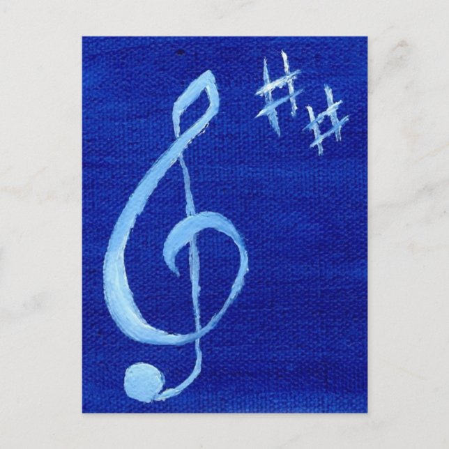 Treble Clef Postkarte (Vorderseite)