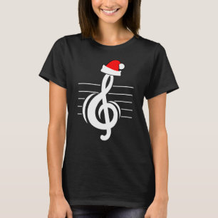 Treble Clef Santa Claus Weihnachten T-Shirt