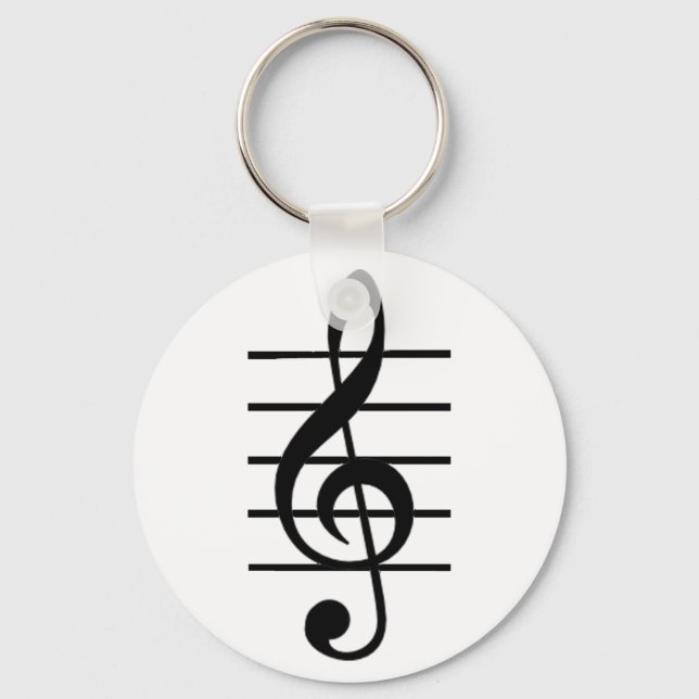 Treble Clef Schlüsselanhänger (Vorderseite)