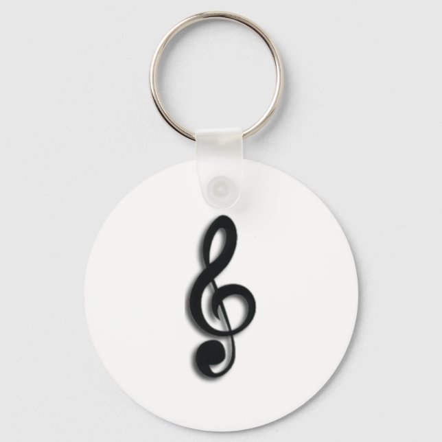Treble Clef Schlüsselanhänger (Vorderseite)