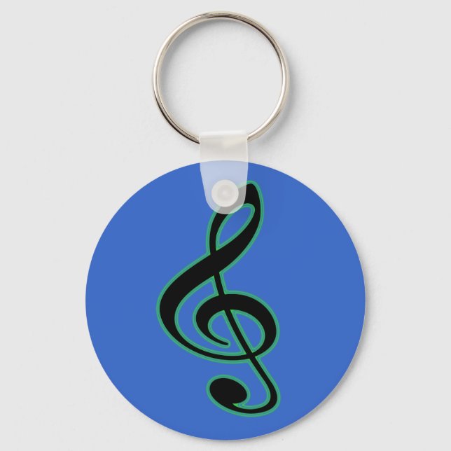 Treble Clef Schlüsselanhänger (Vorderseite)