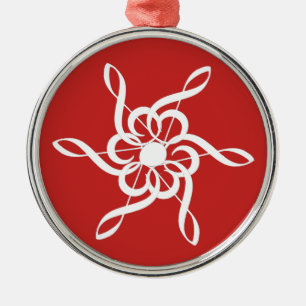 Treble Clef Snowflake Ornament Aus Metall