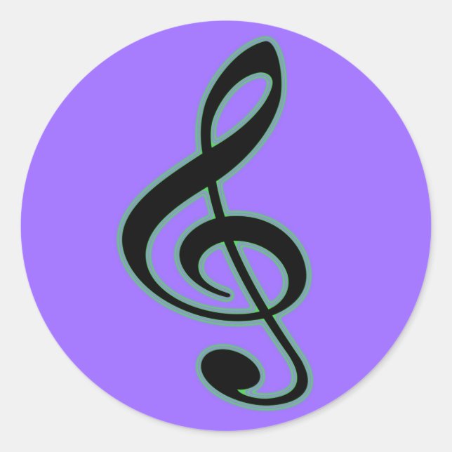 Treble Clef Sticker (Vorderseite)