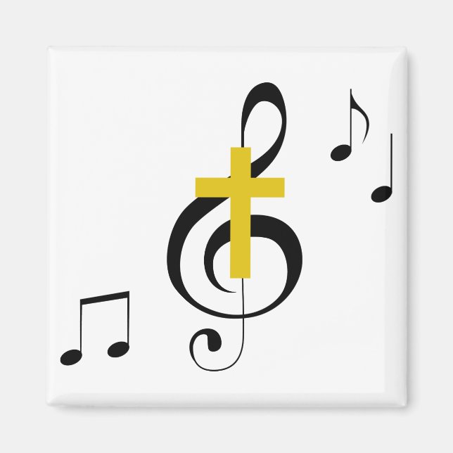 Treble Clef und Cross Magnet (Vorne)