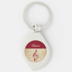 Treble Clef Vintag Music Schlüsselanhänger
