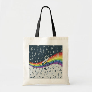 Treble Clef Wave Rainbow Colors Tragetasche