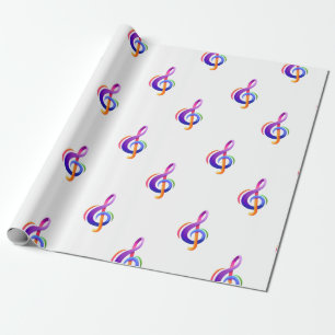 Treble Clef White Geschenkpapier