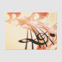 Treble Clef Zusammensetzung Gold 2 Musician Decoup Seidenpapier