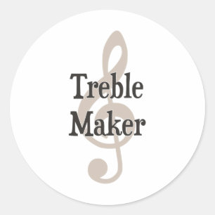 Treble Maker Clef Musical Trouble Maker Runder Aufkleber