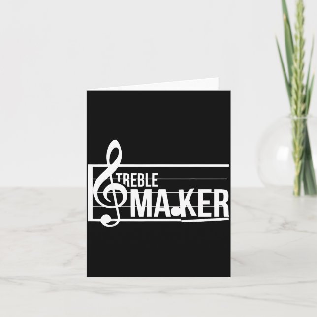 Treble Maker Pun Funny Marching Band Music Lover E Karte (Vorderseite)
