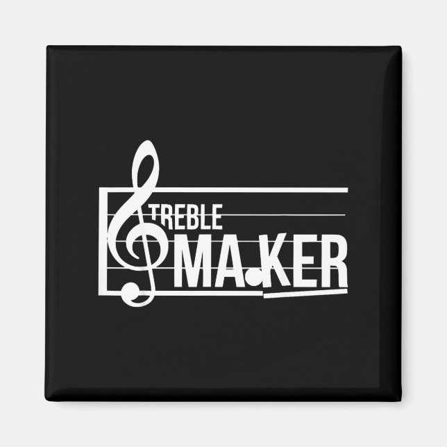 Treble Maker Pun Funny Marching Band Music Lover E Magnet (Vorne)