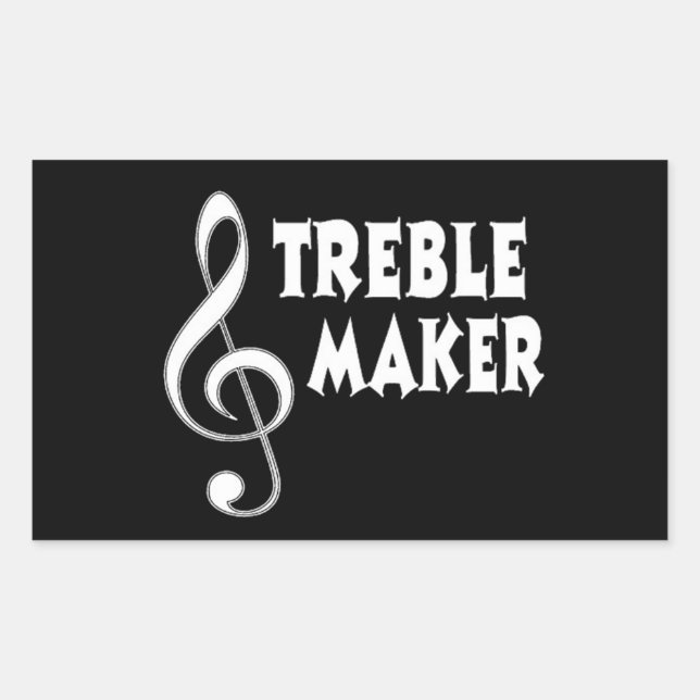 Treble Maker Rechteckiger Aufkleber (Vorderseite)