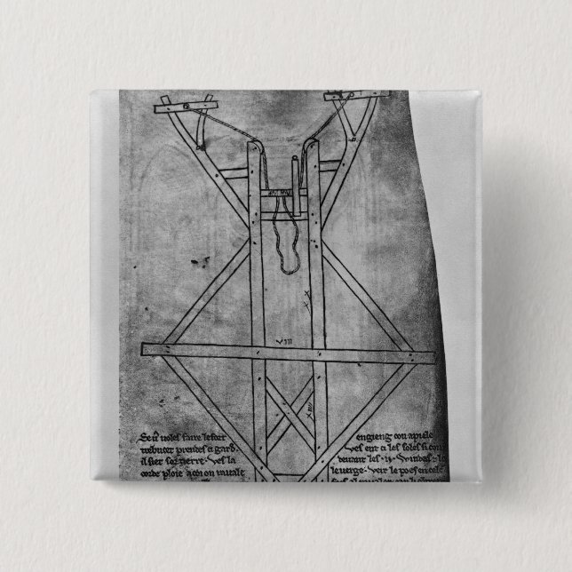 Trebuchet, Maschine, zum der Pfeile zu werfen Button (Vorderseite)