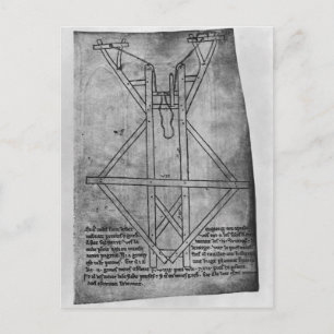 Trebuchet, Maschine zum Pfeile werfen Postkarte
