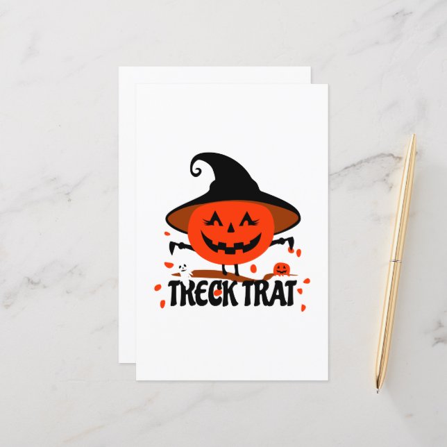 Treck Trat Pumpkin Lächeln (Vorderseite/Rückseite Beispiel)