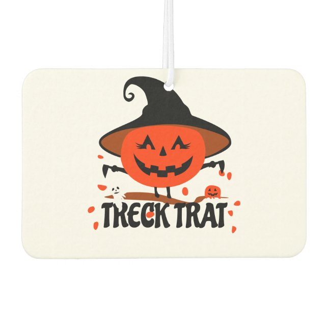 Treck Trat Pumpkin Lächeln Autolufterfrischer (Vorderseite)