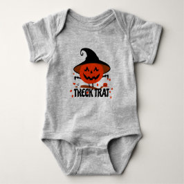 Treck Trat Pumpkin Lächeln Baby Strampler