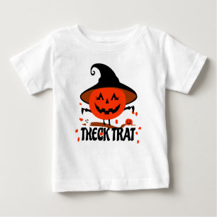Treck Trat Pumpkin Lächeln Baby T-shirt