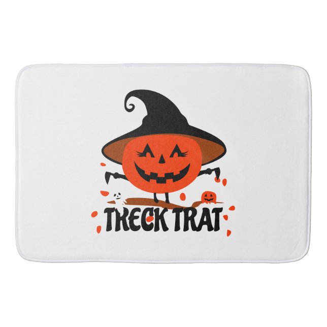 Treck Trat Pumpkin Lächeln Badematte (Vorderseite)