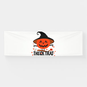 Treck Trat Pumpkin Lächeln Banner