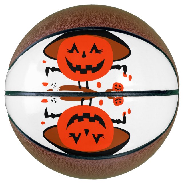 Treck Trat Pumpkin Lächeln Basketball (Vorderseite)