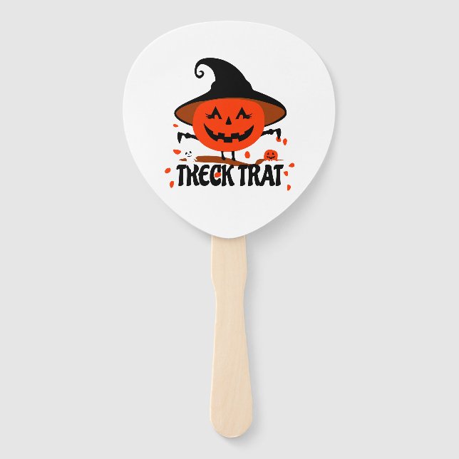 Treck Trat Pumpkin Lächeln Fächer (Vorderseite)
