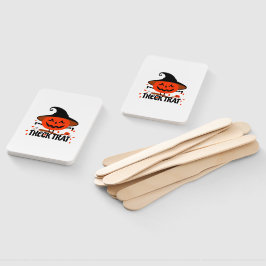 Treck Trat Pumpkin Lächeln Fächer