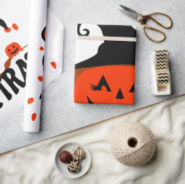 Treck Trat Pumpkin Lächeln Geschenkpapier