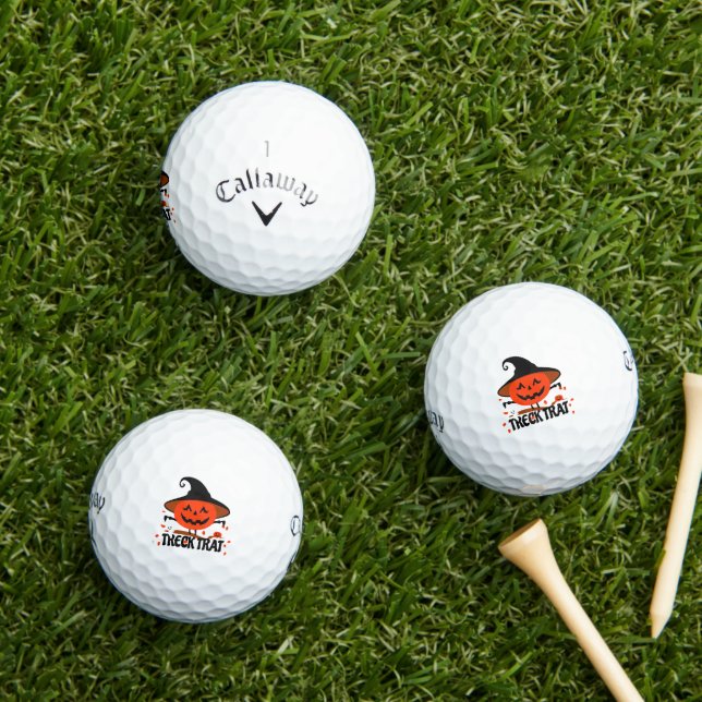 Treck Trat Pumpkin Lächeln Golfball (Insitu Gras)