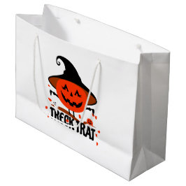 Treck Trat Pumpkin Lächeln Große Geschenktüte