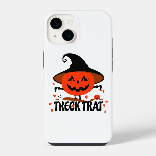 Treck Trat Pumpkin Lächeln iPhone Hülle (Rückseite)