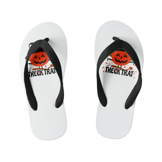 Treck Trat Pumpkin Lächeln Kinderbadesandalen (Fußbett)