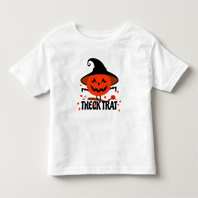 Treck Trat Pumpkin Lächeln Kleinkind T-shirt (Vorderseite)