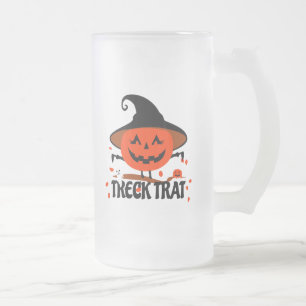 Treck Trat Pumpkin Lächeln Mattglas Bierglas