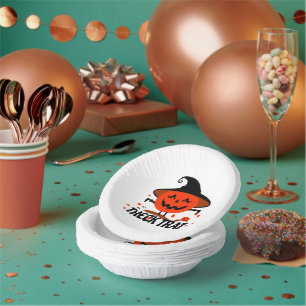 Treck Trat Pumpkin Lächeln Pappteller