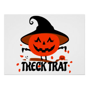 Treck Trat Pumpkin Lächeln Poster