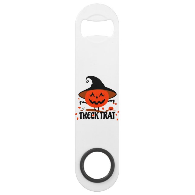 Treck Trat Pumpkin Lächeln Speed Flaschenöffner (Vorderseite)