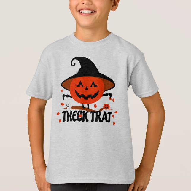 Treck Trat Pumpkin Lächeln T-Shirt (Vorderseite)